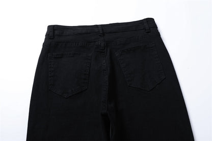 Heren losse wijde jeans met uitlopende pijpen