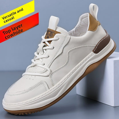 Casual leren sneakers hoge of lage model voor heren