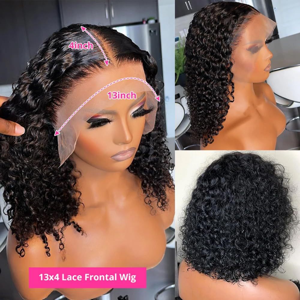 3x4 Real Hair Lace Front Wig With Curls