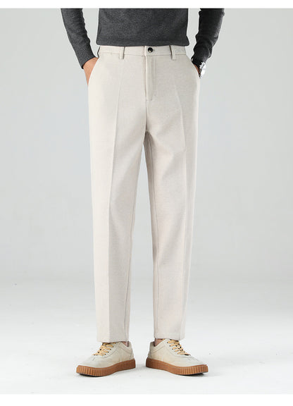 Men's Casual Pants Straight-Leg Drapey Dress Pants Long Pants