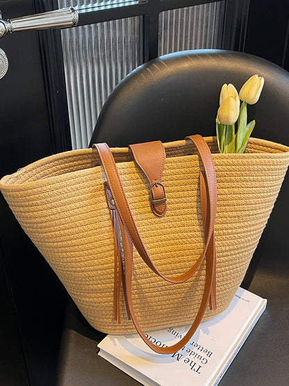 Casual Woven Tote Bag for Women