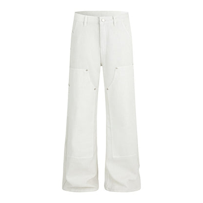 Micro-La Jeans Dipped Loose Rivet All-Match Casual Pants