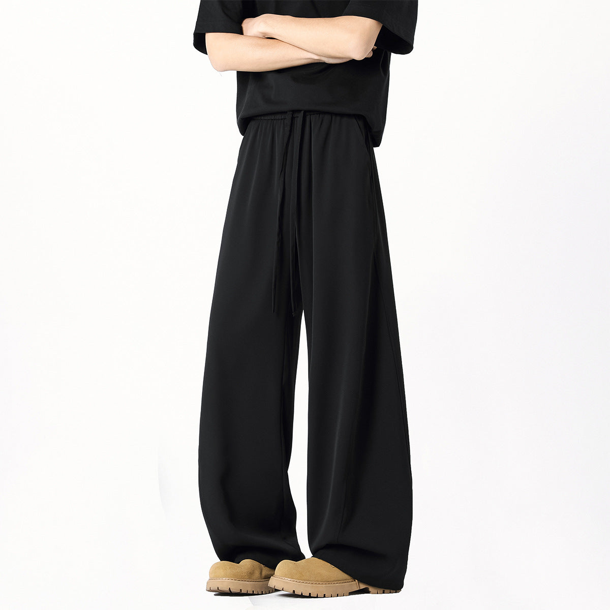 Mens Summer Ice Silk Casual Pants
