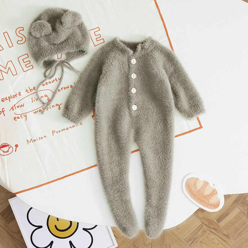 Children's cashmere one-piece suit