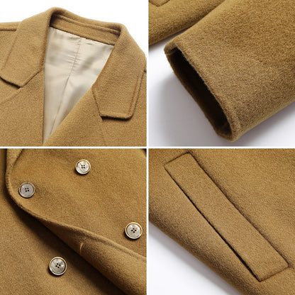 Men's Double Breasted Wool Overcoat