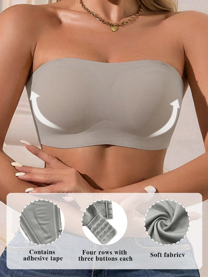Seamless Wire-Free Tube Top with Anti-Slip Design