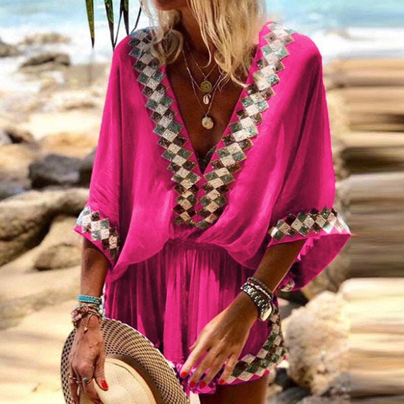 Floral Print Wide Leg Jumpsuit