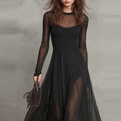 Elegant Long Sleeve Mermaid Dress