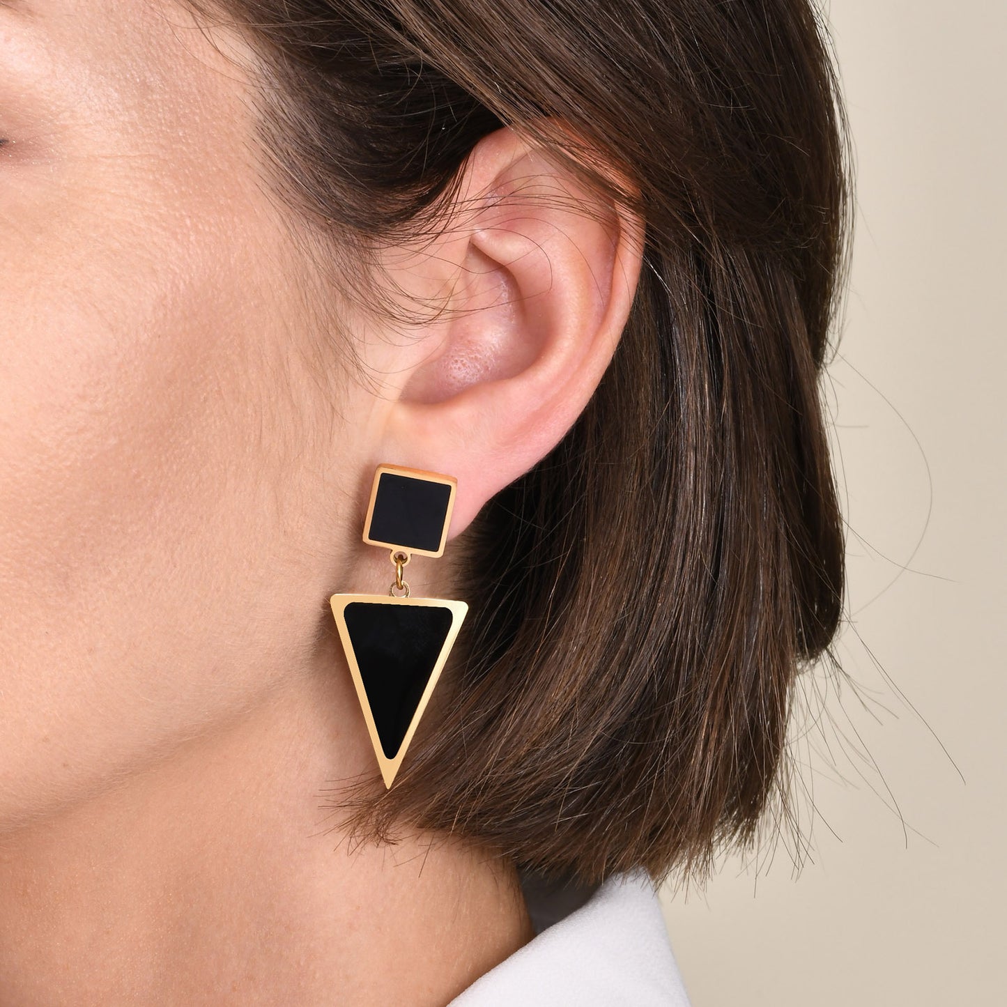 Driehoekoorbellen van roestvrij staal