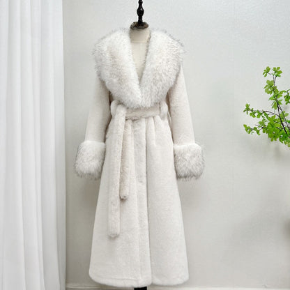 Elegant Socialite Eco-friendly Fur Coat