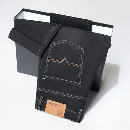 Men?s mid-rise stretch denim trousers