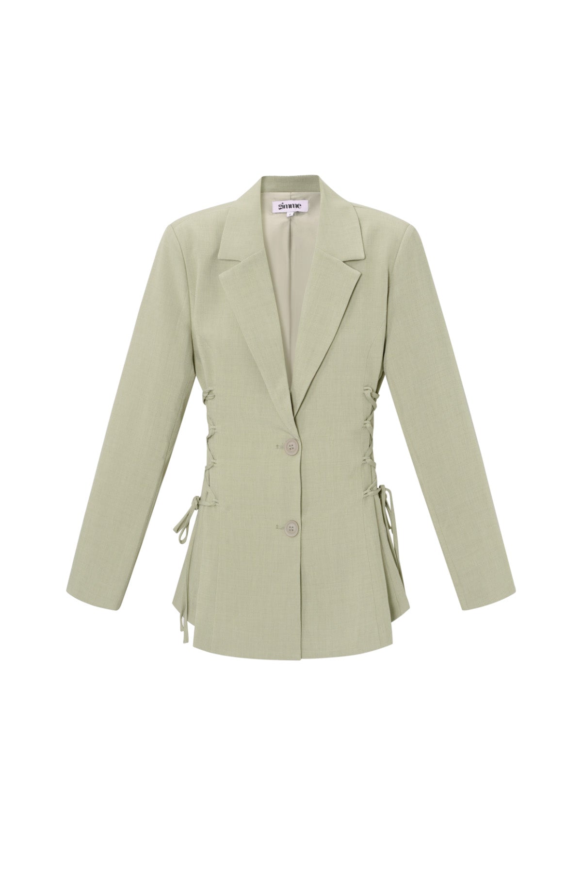 Getailleerde blazer met vetersluiting