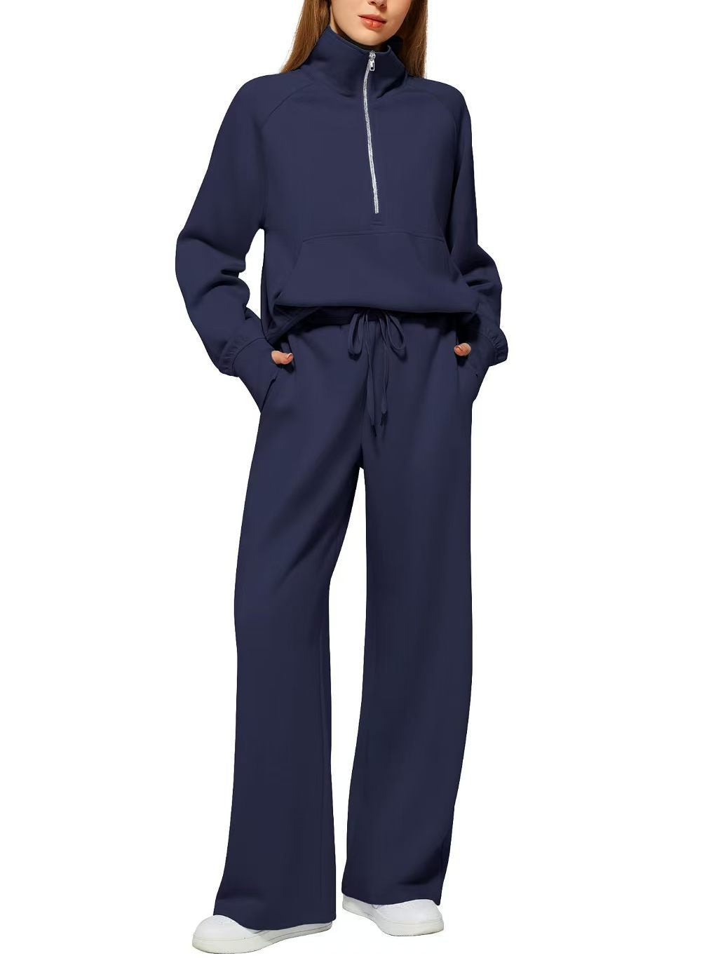 Women's Casual Two-Piece Tracksuit with Chain Detail