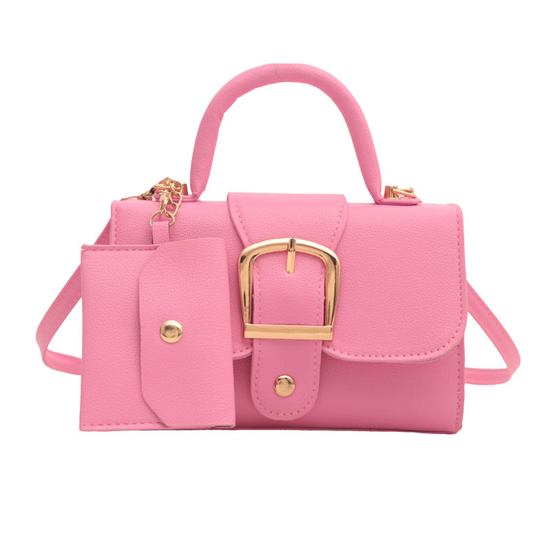 Candy Color Retro Small Square Crossbody Bag