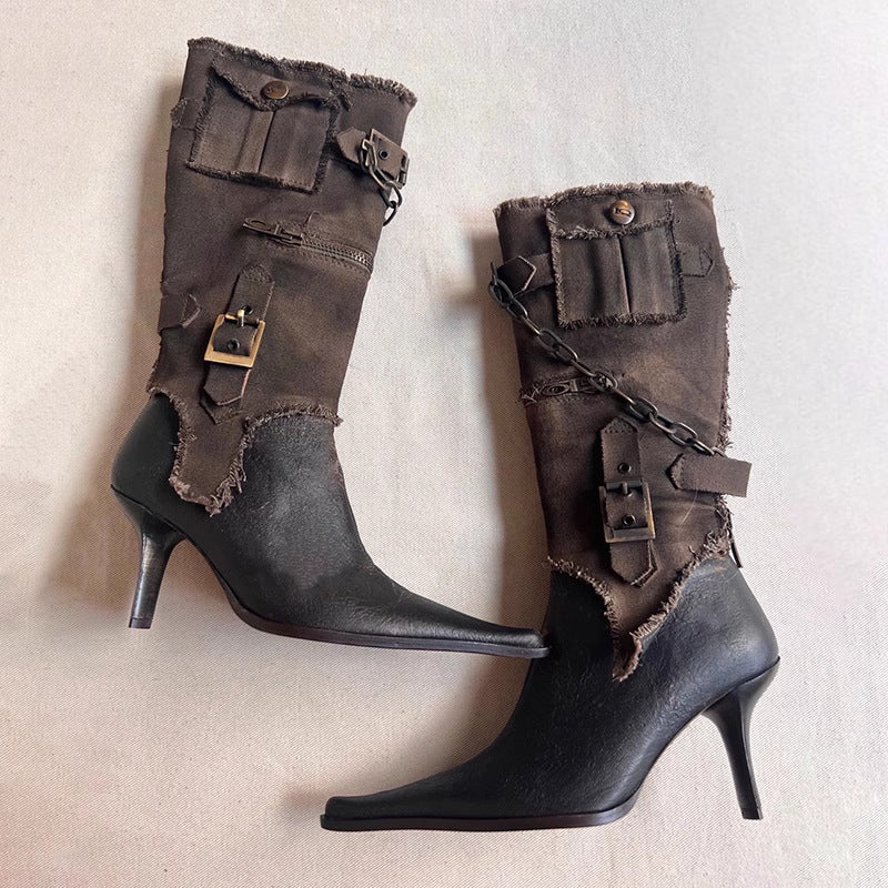 Vintage Buckle Boots