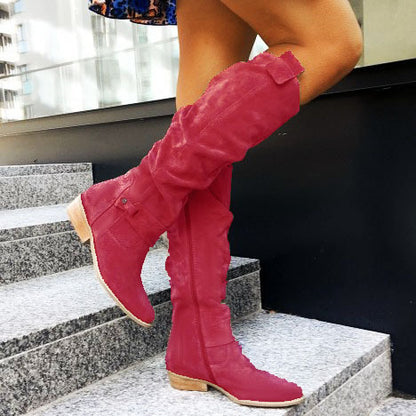 Suede High-Top Women's Boots