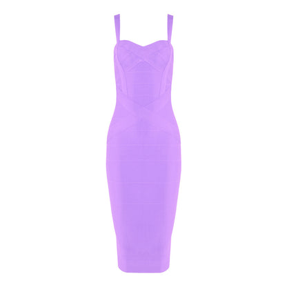 Classic Sexy Strap Bandage Long Dress