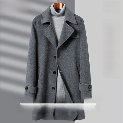 Double-sided woolen coat
