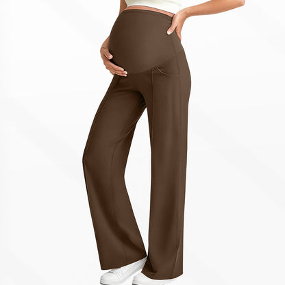 Maternity Pants High Waist Wide Leg