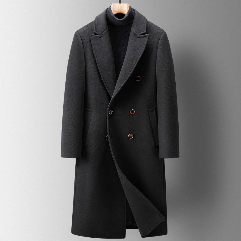 Men's double-breasted wool coat - thick and long? jacket