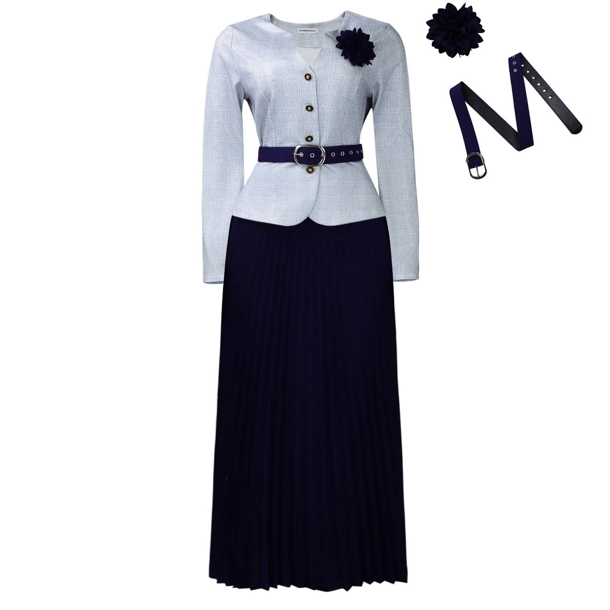 Elegant Women's Jacket and Skirt Suit Set
