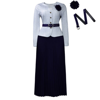 Elegant Women's Jacket and Skirt Suit Set