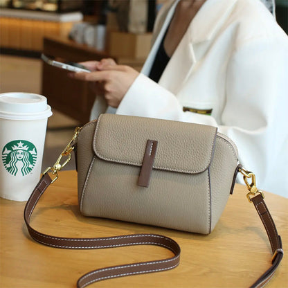 New Single-Shoulder Bag for Women, Made of Genuine Leather, Large-Capacity
