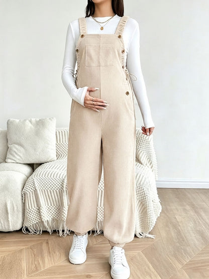 Woolen gauze maternity belt pants