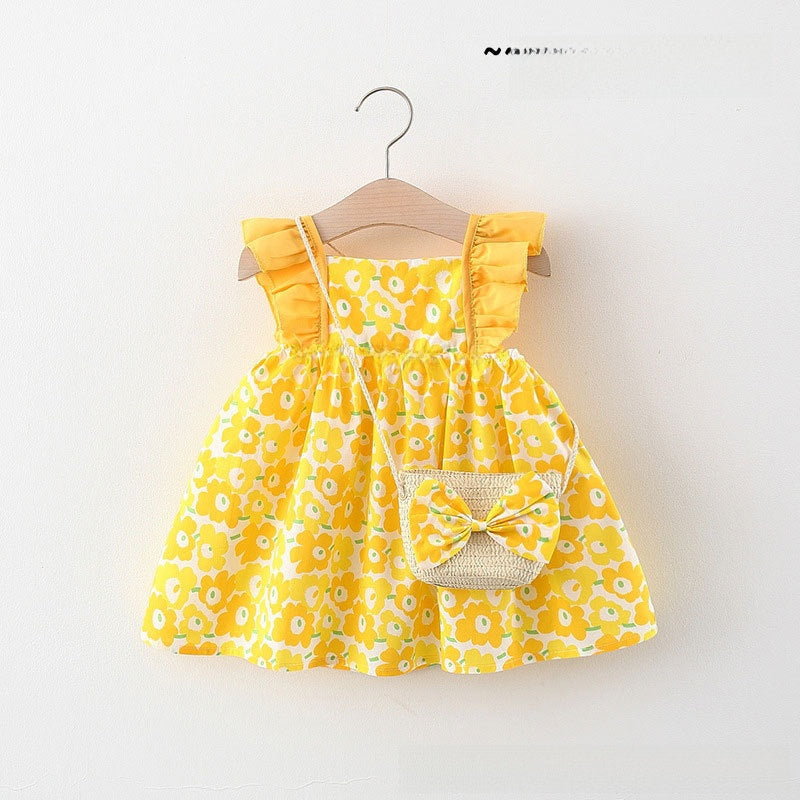 Girls Floral Summer Cotton Dress