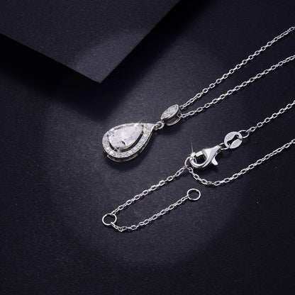 S925 zilver waterdruppel ketting 1,5 karaat Moissanite