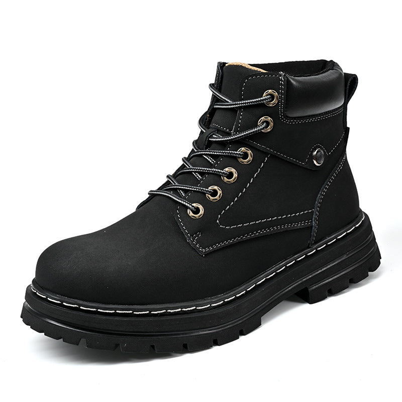 Men's high-top warm outdoor work boots