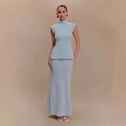 Dames Gebreide Rok En Top Set