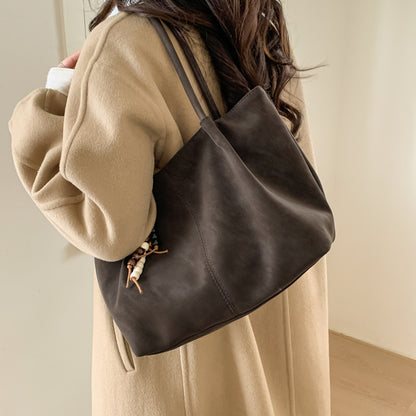 Retro Leopard Print Shoulder Bag