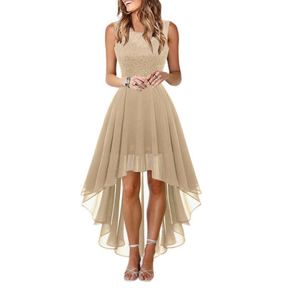 Lace Hollow-Out Chiffon Dress