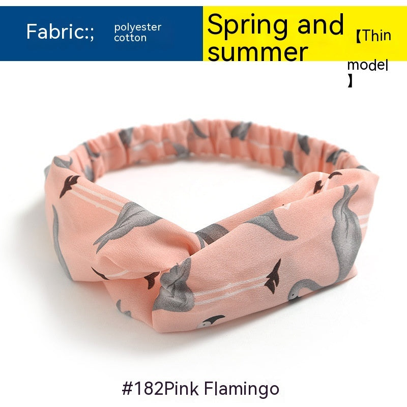 Elastische gekruiste chiffon hoofdband in Boheemse stijl