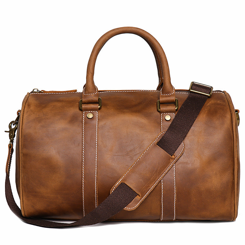Genuine Leather Retro Satchel Crossbody Bag