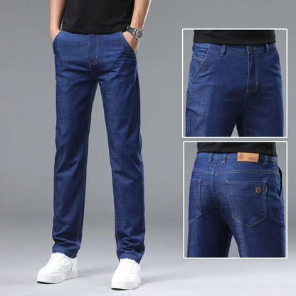 Men?s mid-rise stretch denim trousers
