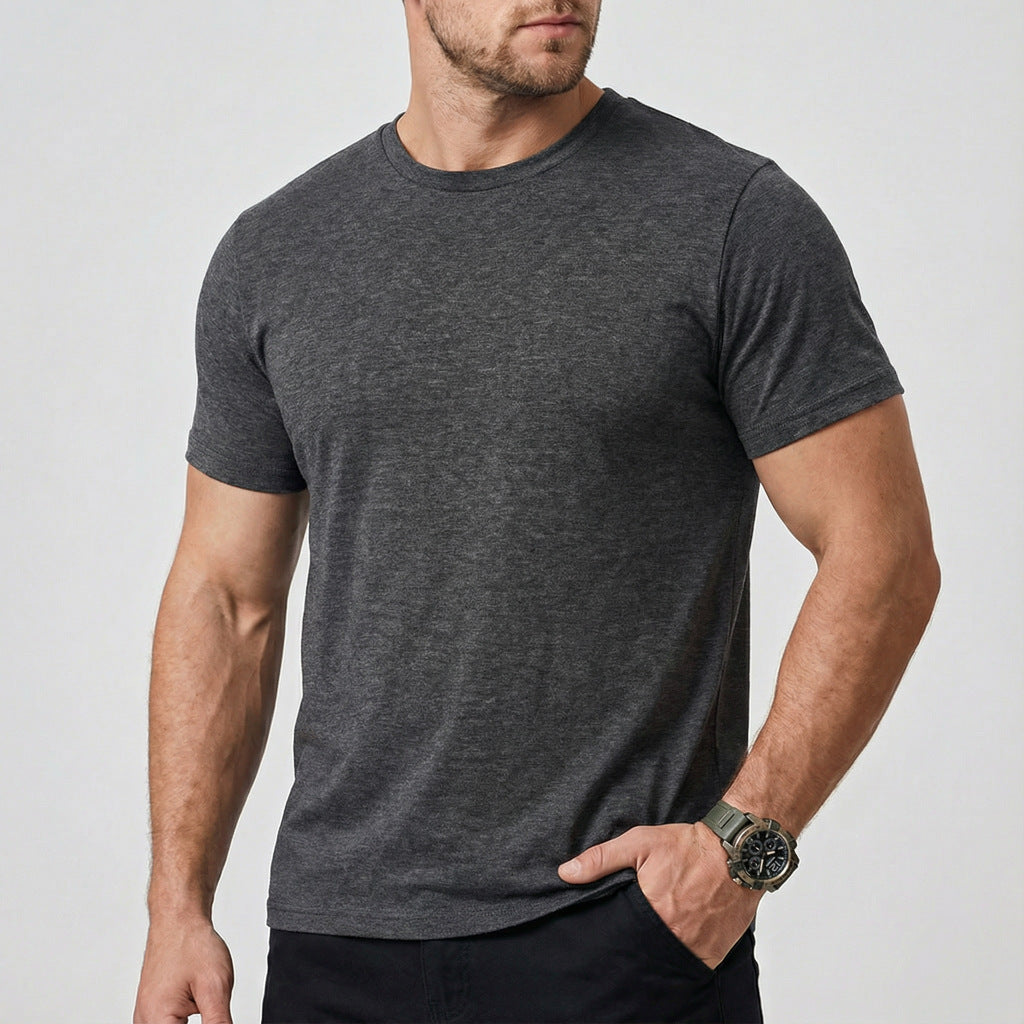 Mens Round Neck Short Sleeve T-Shirt