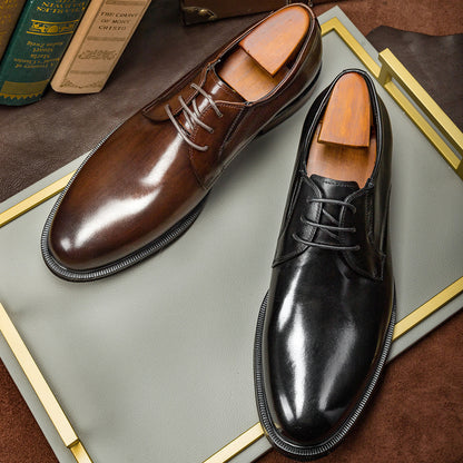 Klassieke leren Derby-schoenen voor heren