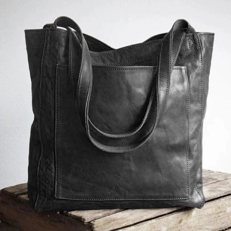 Hand-Held Shoulder Retro Oil Wax Leather Bag