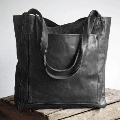 Hand-Held Shoulder Retro Oil Wax Leather Bag