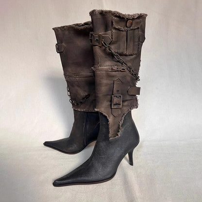 Vintage Buckle Boots