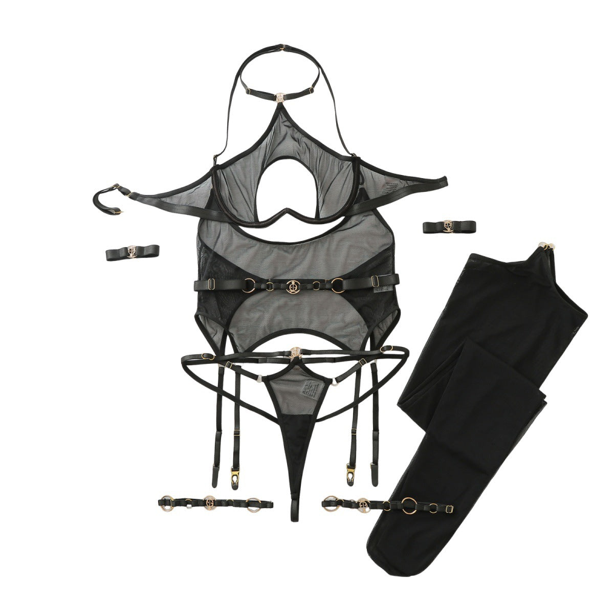 Adjustable Halter Backless Lingerie Set