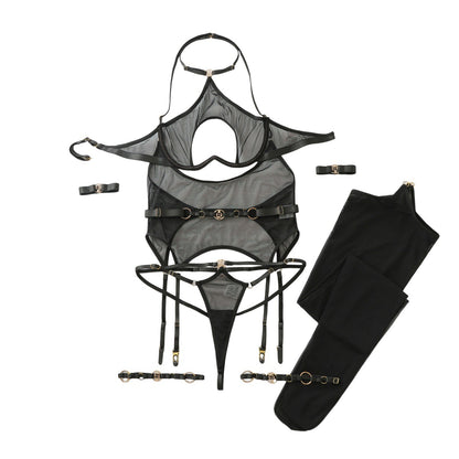 Adjustable Halter Backless Lingerie Set