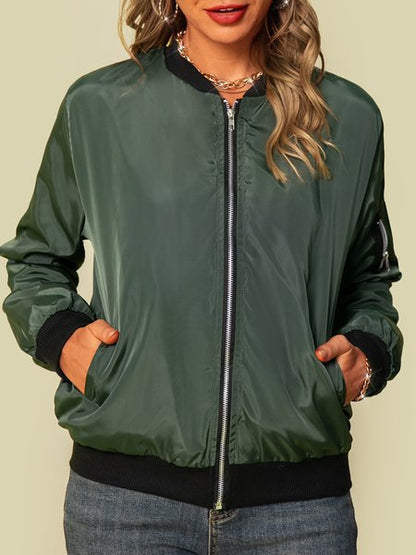 Womens Casual Zipper Jacket