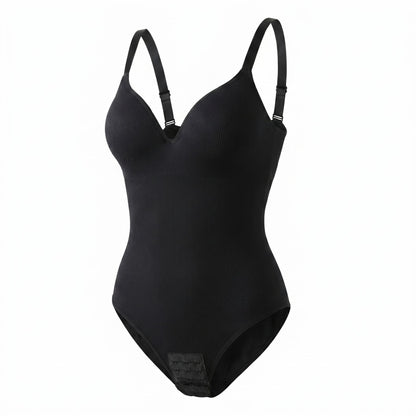 Braless V-Neck Tank Top Waist Cincher and Shapewear with Backless Design