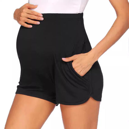 Maternity Yoga Shorts with Adjustable Waist