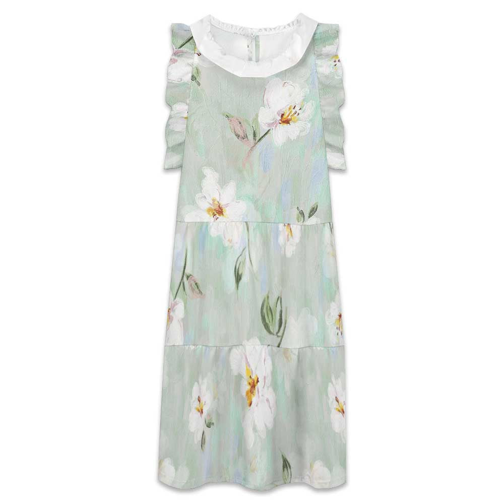 Ruffled high-waisted dress