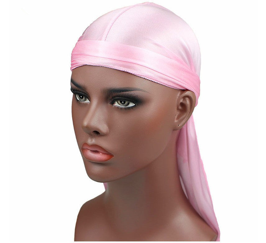 Silk satin long braided hair pirate hat