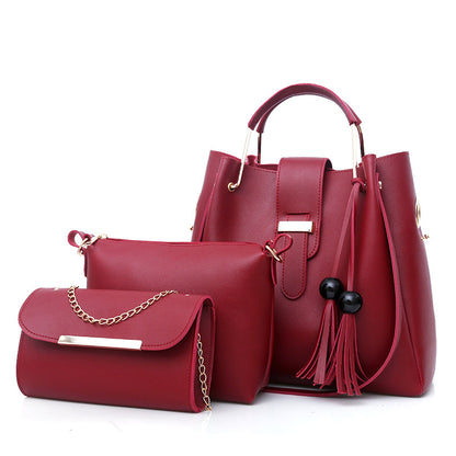 Dames messenger- en schoudertas set van PU-leer